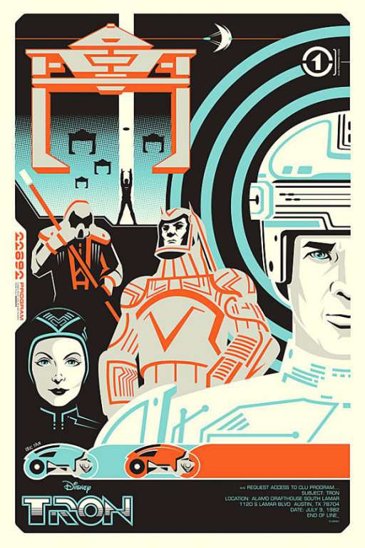 TRON Bits: Tribute Animation Video and Mondo Glow In the Dark Posters