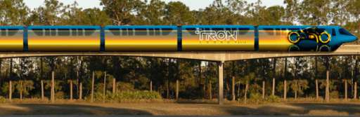 Disney Monorails Tricked Out With Tron Lightcycles