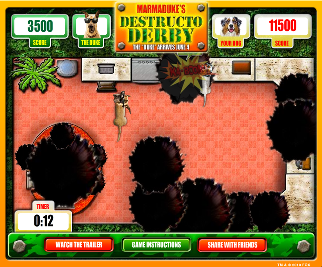 Marmaduke Movie site Has Games To Play