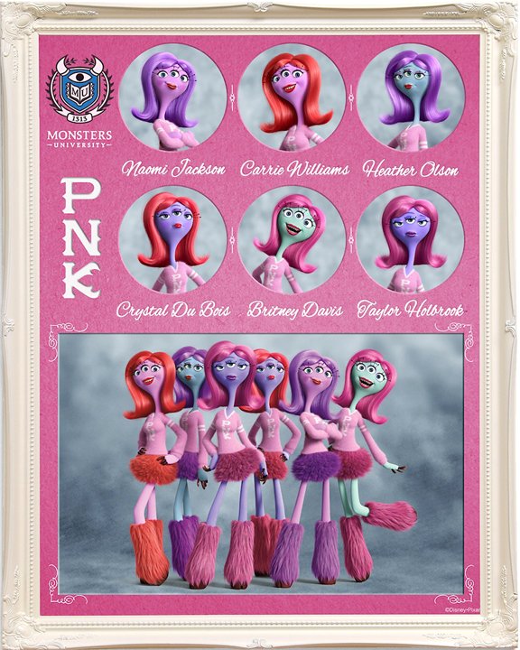 PYTHON NU KAPPA (PNK) Pretty in pink, the sisters of Python Nu Kappa (PNK) are not to be underestimated. Led by their fearless queen bee Carrie, these ladies are smart, cold-hearted and merciless. Covered in pink from head to toe, the PNKs sweet exterior quickly turns terrifying when the Scare Games begin.