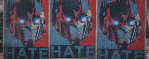 Propaganda Posters Emerge On “Transformers 4” Set